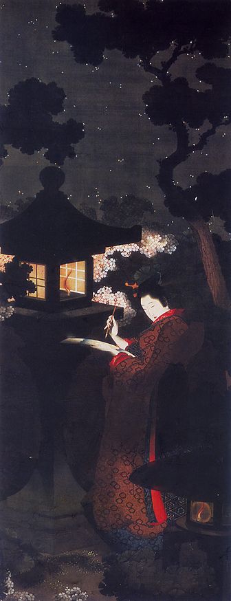 夜桜美人図